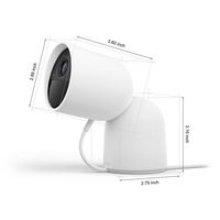 Philips - Hue Wired Security Camera with Desktop Stand - White - Angle