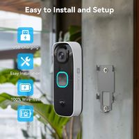 Swann - Buddy 4K UHD Wireless Video Doorbell & Chime, No Monthly Fee, Ultra-Wide 165° View, 2-Way... - Angle
