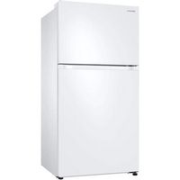 Samsung - 21.1 Cu. Ft. Top-Freezer Refrigerator - White - Angle