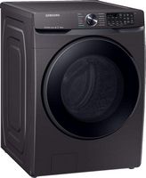 Samsung - 5.0 Cu. Ft.  High-Efficiency Stackable Smart Front Load Washer with Steam - Black Stain... - Angle