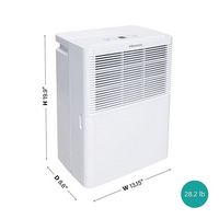 Hisense - 25-pint Dehumidifier - White - Angle