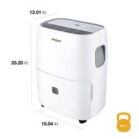Whirlpool - Energy Star 50-Pint Dehumidifier - White - Angle
