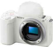Sony - Alpha ZV-E10 II Mirrorless Content Creators' Camera - Body Only - White - Angle