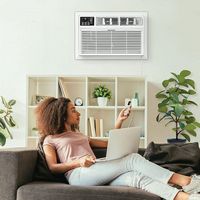 Whirlpool - 350 sq ft 8,000 BTU Through the Wall Air Conditioner with Supplemental Heat - White - Angle