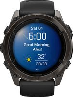 Garmin - fēnix 8 AMOLED Sapphire GPS Smartwatch 51mm Fiber-reinforced polymer - Carbon Gray DLC T... - Angle