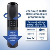 Philips - One-Touch Streaming Remote Control - Black - Angle