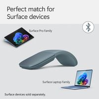 Microsoft - Surface Arc Bluetooth BlueTrack Ambidextrous Mouse - Wireless - Ocean - Angle