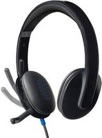 Logitech - H540 Wired On-Ear Headset - Black - Angle