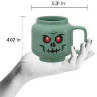 Room Copenhagen - LEGO: Skeleton Green Large Ceramic Mug, 17.9oz - Angle