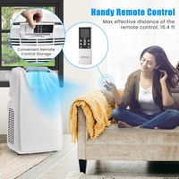 Costway 8000 BTU Dual Hose Portable Air Conditioner Cools up to 400 sq.ft 3-in-1 AC Unit w/ Remot... - Angle