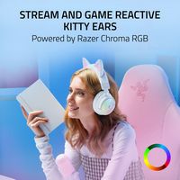 Razer - Kraken Kitty V3 Pro Wireless Over-the-Ear Gaming Headset for PC, Mac, PlayStation, Ninten... - Angle
