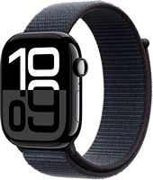 Apple Watch Series 10 (GPS) 46mm Aluminum Case with Ink Sport Loop - Jet Black - (2024) - Angle