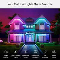 Nanoleaf - Matter Smart Multicolor Permanent Outdoor Lights Smarter Kit - White and Colors - Angle