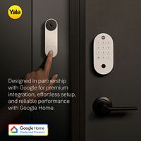 Yale - Smart Lock with Matter, Designed for Google Home; Electronic Deadbolt with Pushbutton Keyp... - Angle