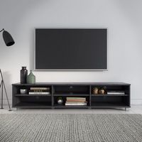 CorLiving - Hollywood Collection TV Stand with Open Cabinets for Most TVs up to 85