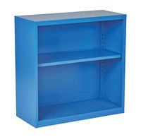 OSP Home Furnishings - Metal Bookcase - Blue - Angle
