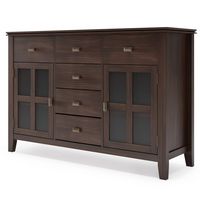 Simpli Home - Artisan Sideboard Buffet - Dark Chestnut Brown - Angle