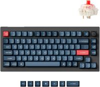 Keychron - V1 Max 75% Custom Wireless RGB Mechanical Keyboard with Programmable QMK/VIA Hot-Swapp... - Angle