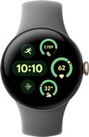 Google - Pixel Watch 3 (41mm) Smartwatch with Hazel Band - Wi-Fi - Champagne Gold - Angle