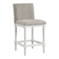 OSP Home Furnishings - Kaylee 26 Spindle Counter Stool - Fog / Antique White - Angle
