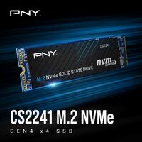 PNY - CS2241 500GB M.2 NVMe Gen4 x4 Internal Solid State Drive (SSD) - M280CS2241-500-RB - Angle