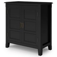 Simpli Home - Burlington Low Storage Cabinet - Black - Angle