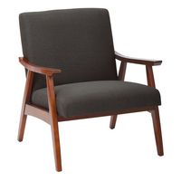 OSP Home Furnishings - Davis Mid-Century Fabric Armchair - Klein Charcoal - Angle