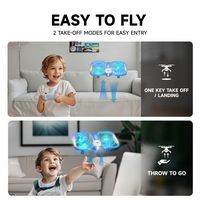 URANHUB - Mini Drone with 5 Colorful Lighting Modes and Remote Controller - Blue - Angle