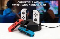 NEXT - Joy-Con Charge Station For Nintendo Switch & Switch OLED - Black - Angle