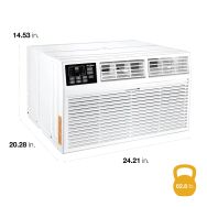 Whirlpool - 350 sq ft 8,000 BTU Through the Wall Air Conditioner with Supplemental Heat - White - Angle