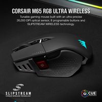 CORSAIR - M65 Ultra Wireless Optical Gaming Mouse with Slipstream Technology - Wireless - Black - Angle