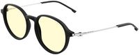 GUNNAR - Loop Computer Glasses with Blue Light Reduction, Amber Sun-Shift Lenses - Onyx Mercury - Angle