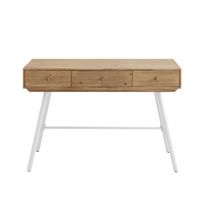 Linon Home Décor - Conners Contemporary 3-Drawer Desk - Natural - Angle