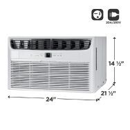 Frigidaire - 230V 10,000 BTU 450 Sq. Ft. In Wall Air Conditioner with 10,600 BTU Supplemental Hea... - Angle