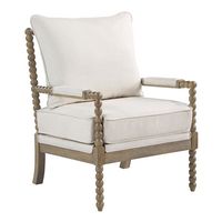 OSP Home Furnishings - Fletcher Spindle Chair - Linen - Angle