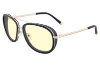 GUNNAR - Dume Computer Glasses with Blue Light Reduction, Amber Lenses - Gold - Angle