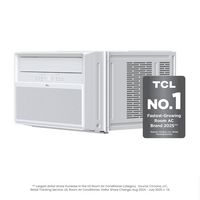 TCL - Q-Series 550 Sq. Ft. 12,000 BTU Smart Window Air Conditioner - White - Angle