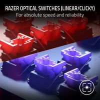 Razer - Huntsman V2 TKL Wired Optical Purple Clicky Switch Gaming Keyboard with Chroma RGB Backli... - Angle