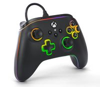 PowerA Advantage Wired Controller for Xbox Series X|S with Lumectra - Black - Black - Angle