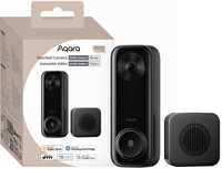 Aqara - G400 Select 24V Hardwired 2K 1536 x 1536 Res Wi-Fi Video Doorbell, Head-to-Toe View, Surf... - Angle