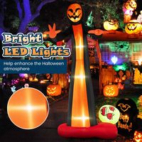 Costway - 12 FT Inflatable Grim Reaper Ghost Large Halloween Inflatables with Built-in LED Lights... - Angle