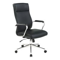 Office Star Products - High Back Antimicrobial Fabric Chair - Dillon Black - Angle