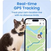 Tractive - Smart Cat GPS Tracker | Location & Activity Tracker | Includes 6 Month Subscription - ... - Angle