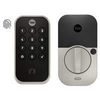 Yale - Assure Lock 2 Touch Keypad with Wi-Fi and Norwood Lever in Silver Nickel - Satin Nickel - Angle