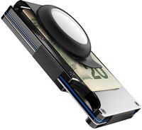 The Ridge Wallet - AirTag Money Clip - Black - Angle