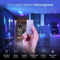 Nanoleaf Sense+ Smart Wireless Switch with Built-in Motion & Daylight Sensors (1PK) - White - Angle