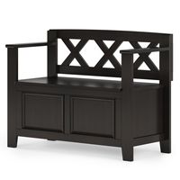 Simpli Home - Amherst Small Entryway Storage Bench - Hickory Brown - Angle