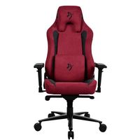 Arozzi - Vernazza Series Top-Tier Premium Supersoft Upholstery Fabric Gaming Chair - Bordeaux - Angle