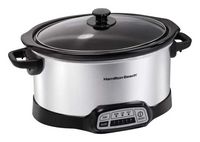 Hamilton Beach - 6-Quart Slow Cooker - Stainless Steel - Angle