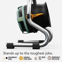 Vornado - VELOCITY HD 1500 Watt Indoor Electric Fan Space Heater with Heavy Duty Base - Green - Angle